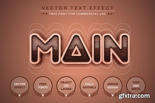 Dark Wood - Editable Text Effect, Font Style M9J795D