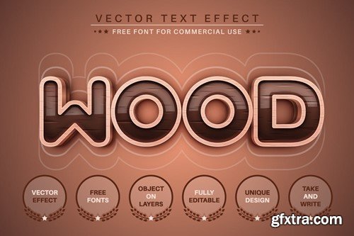 Dark Wood - Editable Text Effect, Font Style M9J795D