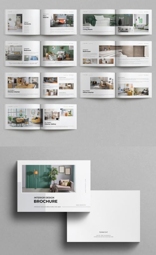 Interior Design Brochure Layout Landscape 639829965