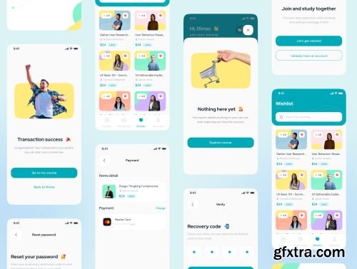 Secoola - Course Mobile Apps UI KIT Ui8.net