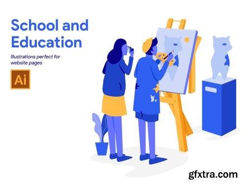 School and Education Illustration Ui8.net