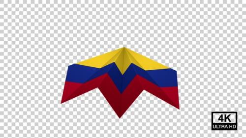 Videohive - Paper Airplane Of Colombia Flag - 47961397 - 47961397