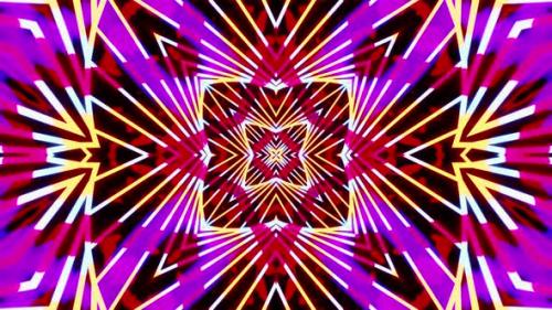 Videohive - Colorful abstract design with star in the middle of it. Kaleidoscope VJ loop - 47960168 - 47960168