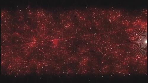 Videohive - Red Glowing Dust Particles Animation - 47975586 - 47975586