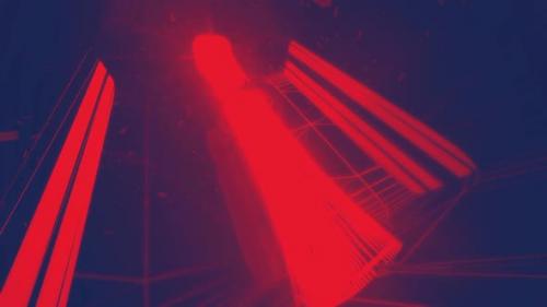 Videohive - Red Glowing Particles And Lights Animation - 47975709 - 47975709
