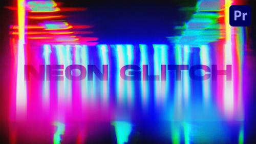 Videohive - Neon Glitch Transitions | Premiere Pro - 47929870 - 47929870
