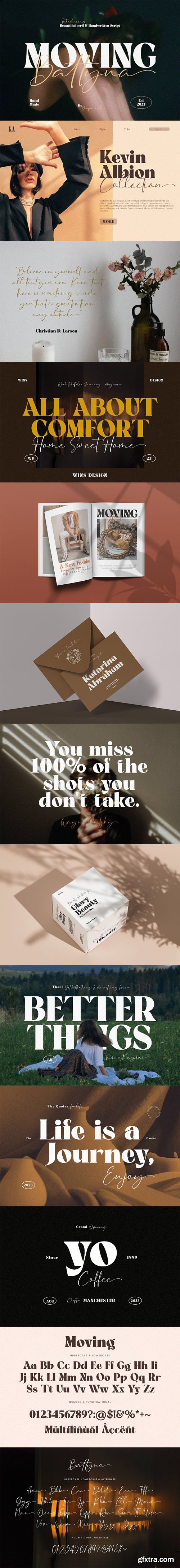 Moving Battyna Duo Font