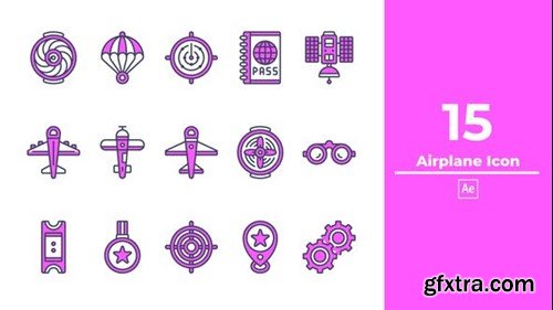Videohive Airplane Icon After Effect 48108795