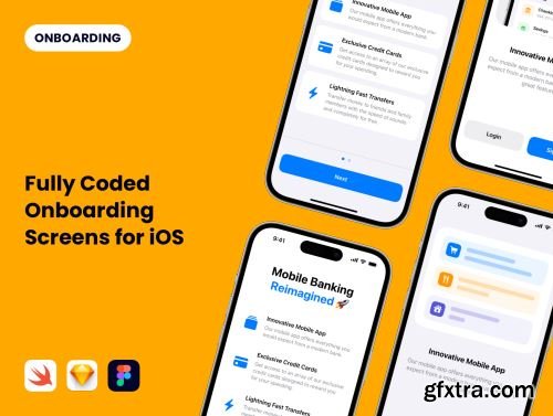 Coded Onboarding Screens for iOS Ui8.net