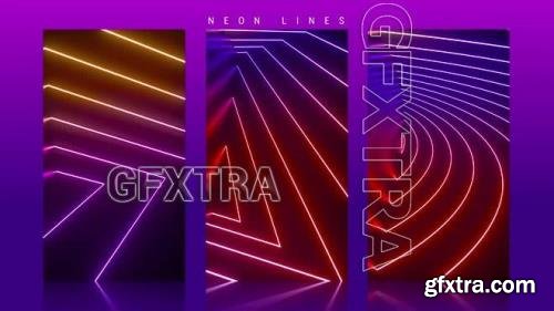 Neon Stripes Vertical Background Pack 1429905