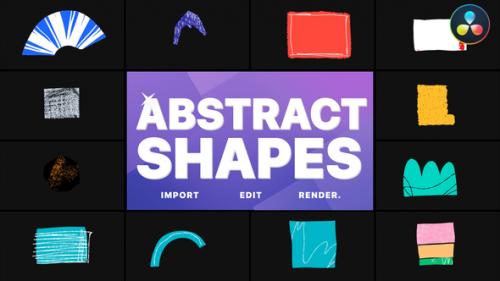 Videohive - Colorful Abstract Shapes Animations | DaVinci Resolve - 48012644 - 48012644