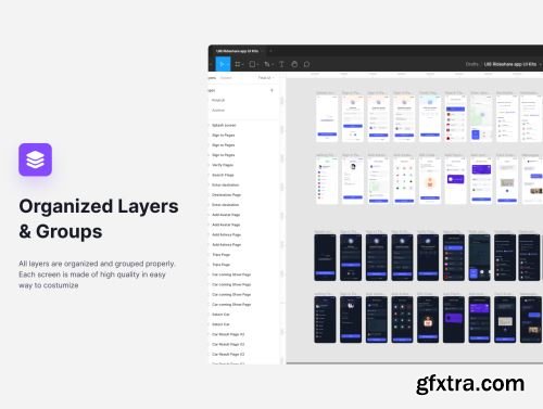 Rideshare UI Kit Ui8.net