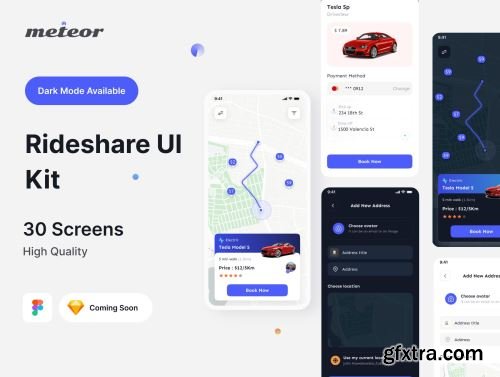 Rideshare UI Kit Ui8.net
