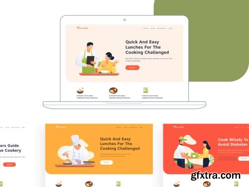 Restaurant Illustration Pack Ui8.net