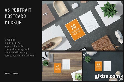 A6 Portrait Postcard / Flyer Mockup Y8AQTBB