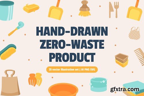 Hand-drawn Zero-waste Product 2WET4HK