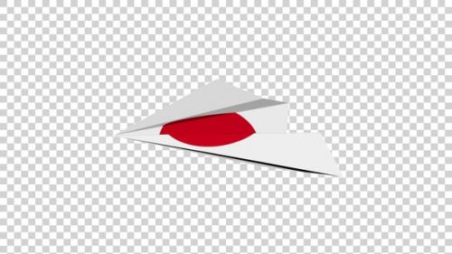 Videohive - Japan Flag Paper Airplane - 48025932 - 48025932