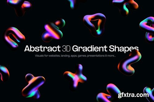 Abstract 3D Gradient Shapes ED9VBAM