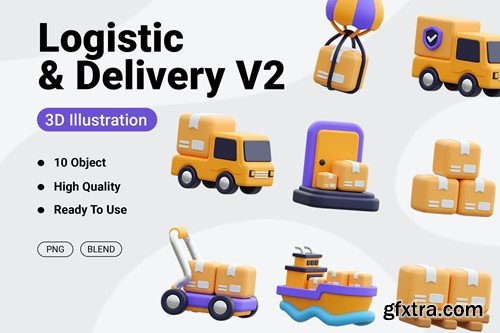 Logistic And Delivery V2 3D Icon 4CP4AVC