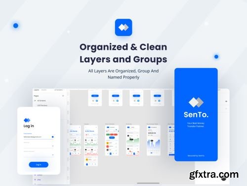 SenTo. - A Premium Money Transfer Mobile App UI Kit Ui8.net