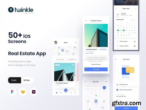 Retro - Real Estate App UI KIT Ui8.net