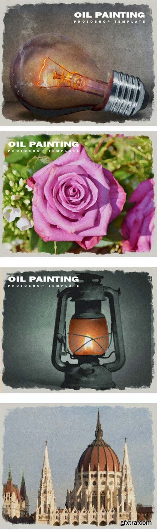 GraphicRiver - Oil Painting Photo Effect Photoshop Template 44441785