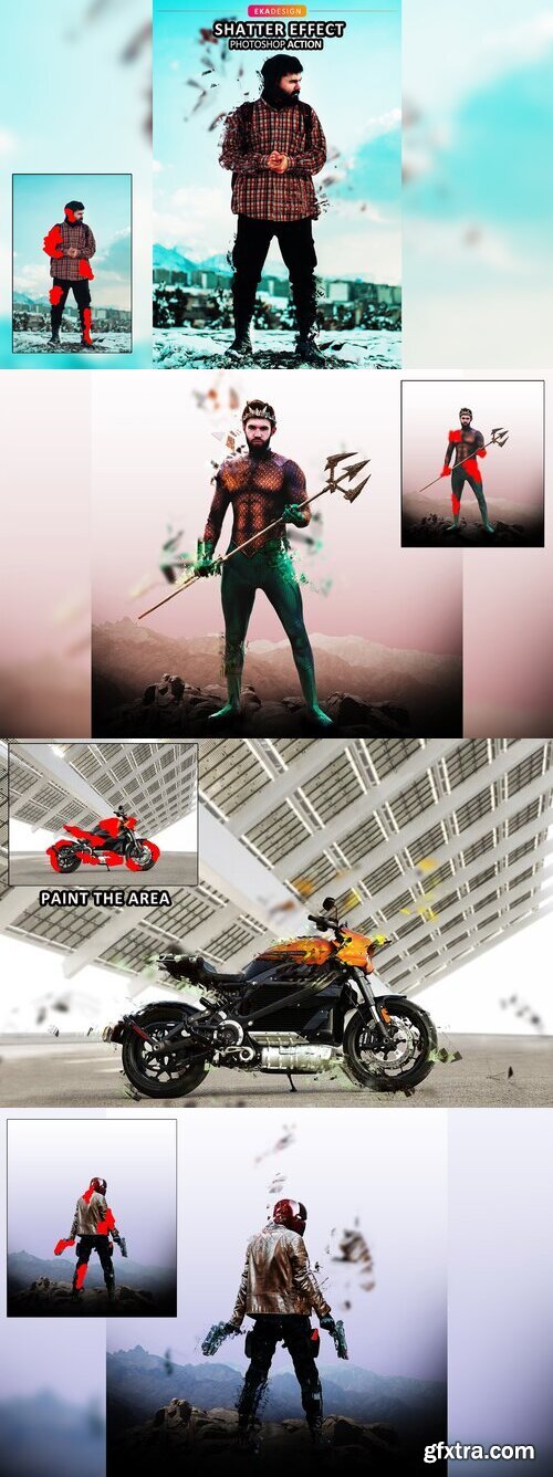 CreativeMarket - Shatter Effect Photoshop Action 6790362