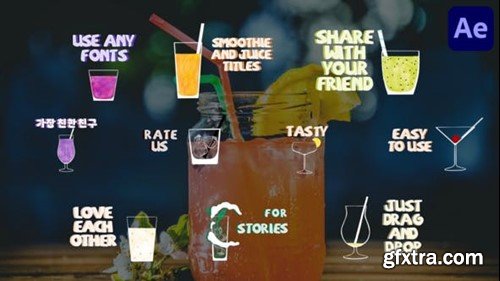 Videohive Smoothie And Juice Titles for After Effects 48235680