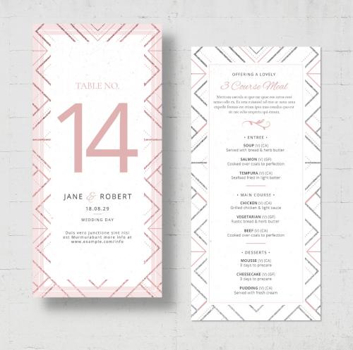 Wedding Menu Flyer with Table Number Layout 638358993