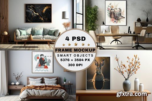 4 PSD Elegant Frame Mockup K4J3BYS