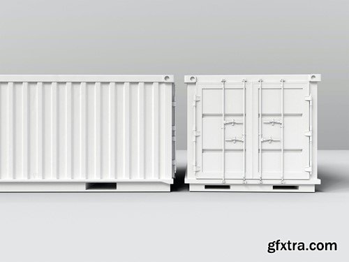 Logistic Shipping Container Psd Mockup Set BLQPKL4