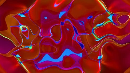 Videohive - Abstract wavy flowing liquid .Moving shape layer style with texture pattern glossy motion background - 48044576 - 48044576