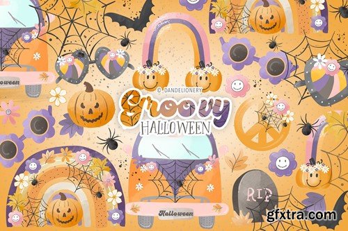 Groovy Halloween design RMKPAP8