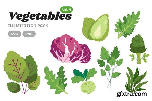 Vegetables Illustration Pack Vol. 4 EBF8MZ8