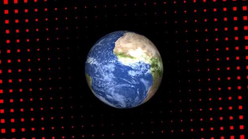 Videohive - Realistic earth planet always rotating on globe space seen from 3D object alpha - 48044582 - 48044582