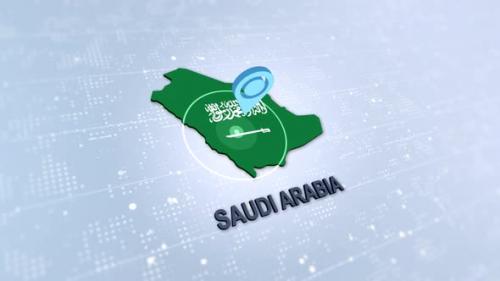 Videohive - Saudi Arabia Map With Marker - 48046084 - 48046084