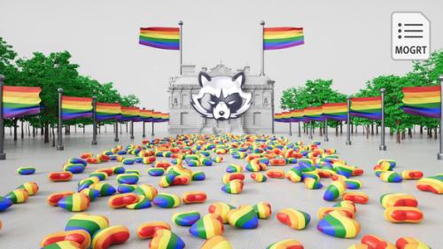 Videohive - LGBTQ 3D Pride Logo Reveal - MOGRT - 48059421 - 48059421