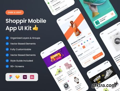 Shoppir - Shopping & E-commerce App UI Kit Ui8.net