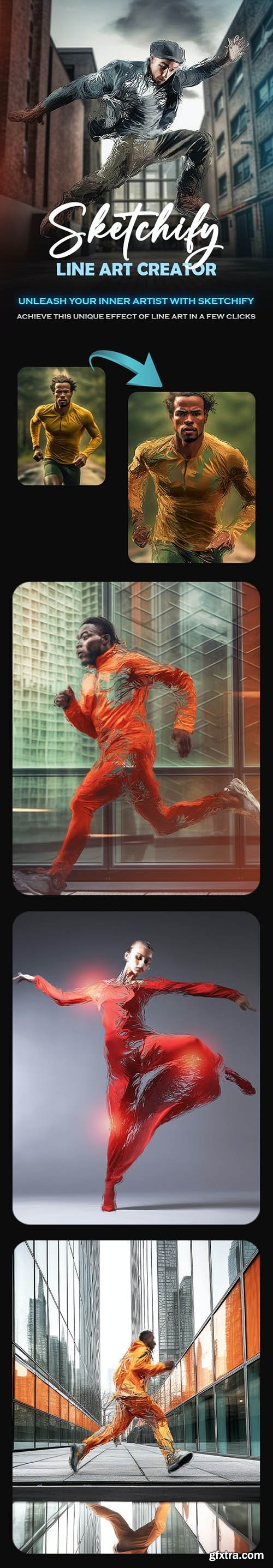 GraphicRiver - Sketchify (Line Art Creator) - Photoshop Action 45642226