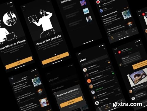 Pure - Messaging UI Kit for Figma Ui8.net
