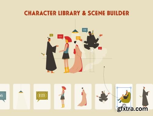 Office Work - Heritage Illustration Ui8.net