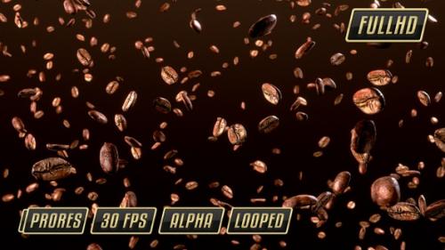 Videohive - Coffee Beans Falling - 26551880 - 26551880