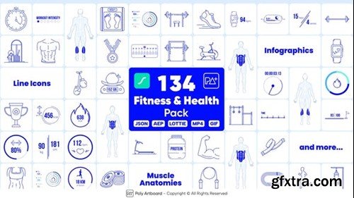 Videohive Fitness And Health Lottie Pack 48285248