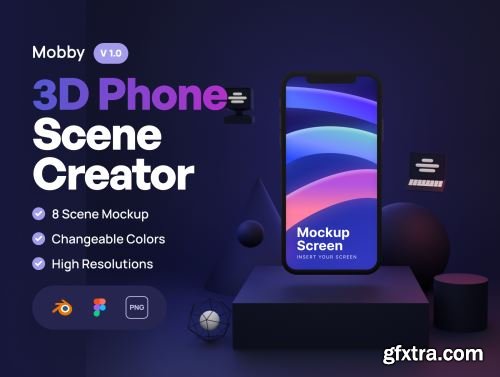 Mobby - 3D Phone Scene Creator Ui8.net