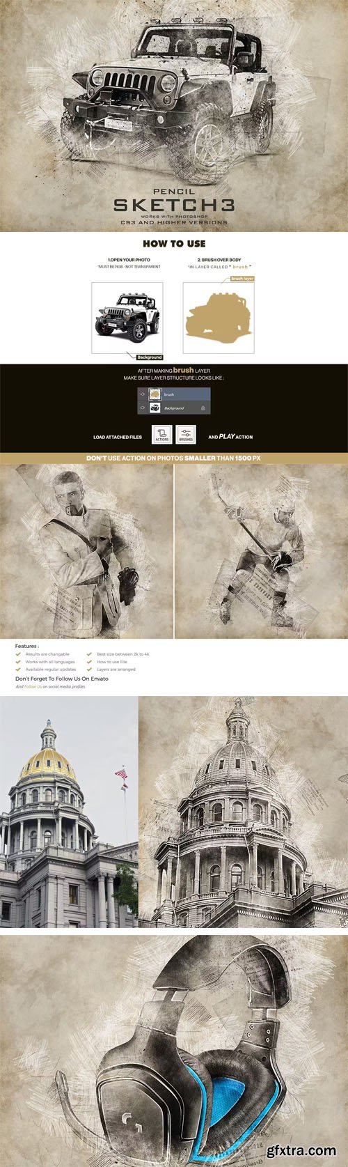 Pencil Sketch 3 Photoshop Action