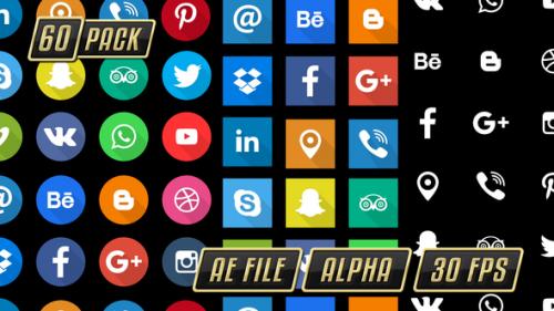 Videohive - Animated Social Media Icons Pack 2020 - 21383435 - 21383435