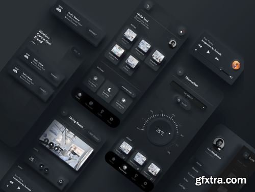 Dark Neumorphic UI Kit Ui8.net