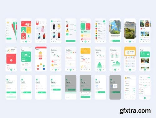 Marvie iOS App UI Kit Ui8.net