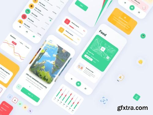 Marvie iOS App UI Kit Ui8.net