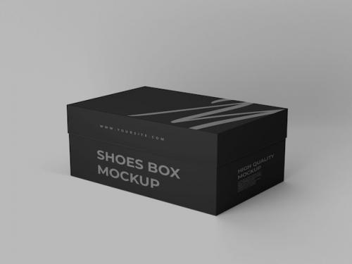 Premium PSD | Realistic shoes box mockup Premium PSD